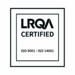 Kvaliteedisertifikaadi logo LRQA ISO 9001 ISO 14001
